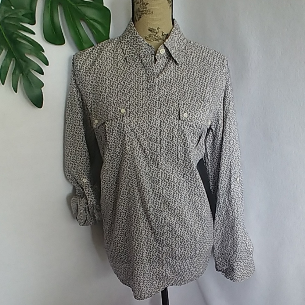 Banana Republic Print Button Shirt Top